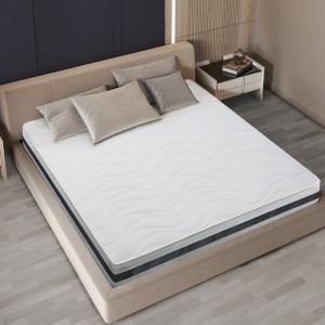 Matelas 120 x 190 en Waterfoam Hypoallergénique Hauteur 16 cm Rembourrage en ouate et revêtement en tissu 3D respirant, anti-acarien et antifongique