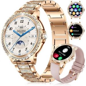 Montre Connectée Femme LIGE 1.32" HD, Appel Bluetooth, IP68, 120+ Sports, Santé, Android iOS.
