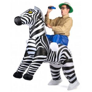 D&eacute;guisement z&egrave;bre gonflable adulte Taille Unique