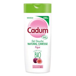 Cadum Gel Douche Natural Caresse Certifié Bio - Figue & Huile d'Amandes Douces Bio