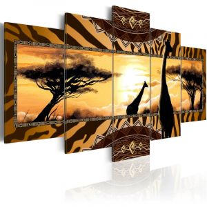 Artgeist Tableau - African giraffes - 100x50