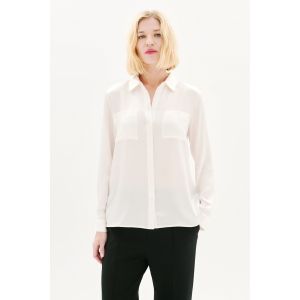 Caroll Femme Sk000-jeanneb Blouse, Beige, 42 EU