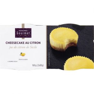 Monoprix gourmet Cheesecake au citron - Les 2 pots de 160g