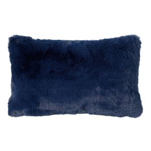 Dutch Decor Coussin - bleu fausse fourrure 30x50 cm uni