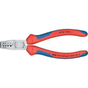 Knipex 97 62 145 A - Pince à sertir avec gaine bimatière pour embouts de câble