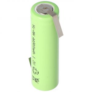 Batterie NiMH Flattop Mignon AA 800mAh avec patte à souder en forme de Z