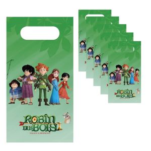 Ruedelafete Sachet 6 sacs anniversaire Robin des Bois™ 13x24 cm
