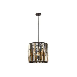 Hinkley Elstead - Suspension Gemma, bronze et cristal, 3 ampoules