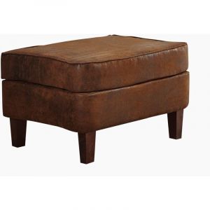 Massivmoebel24 - Repose-pied 56x67 100% Polyester Brun chesterfield