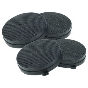Vhbw 4x Filtres à charbon actif compatible avec Falmec POLAR 21M0, XM30, LED ILOT 35, X2130 hotte aspirante - 16,8 cm