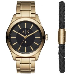 Image de Armani Exchange Montre Homme Leather Bracelet Gift Set AX7104