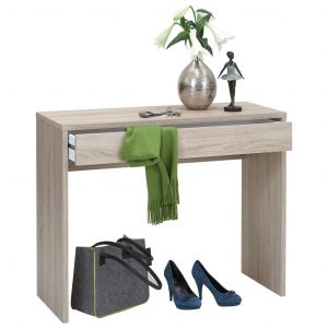 D-Bleutop FMD Bureau avec tiroir large 100 x 40 x 80 cm Couleur chêne