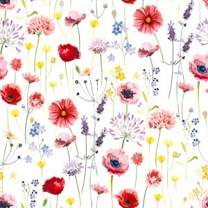 A.S. Creation Papier peint papier 361621 Sale - Papier peint fleuri Multicolore Blanc - 10,05 x 0,53 m