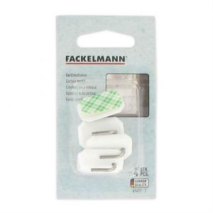 Fackelmann Lot de 4 crochets pour rideaux Tecno ref 61411