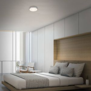 Briloner - Plafonnier LED sans cadre, LED plafonnier, LED montage en saillie, temp&eacute;rature de couleur blanc chaud, &Oslash;157 mm, argent&eacute;