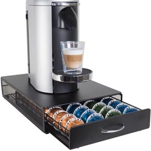 Image de Gadgy Porte Capsule Compatible avec Nespresso Vertuo avec Tiroir | Rangement Capsules &Agrave; Caf&eacute; | Support pour 40 Capsules