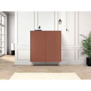 Bobochic - Buffet Buffet haut 2 portes 120 cm atlas Rouge - Rouge