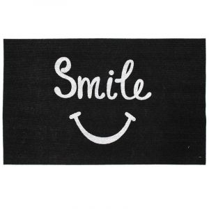 Tapis d'entr&eacute;e phosphorescent (70 cm) Smile Noir
