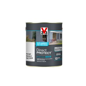 Image de V33 Direct Protect satin rouge basque 2,5L - Peinture extérieure bois