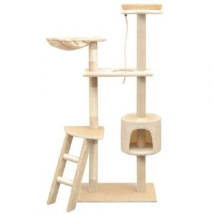 Image de VidaXL Arbre à chat avec griffoirs en sisal 150 cm Beige