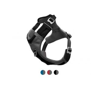 Kurgo Harnais pour Chiens Journey Air, pour la randonnée, courir et marcher tous les jours, réfléchissant – Noir/gris - Taille L