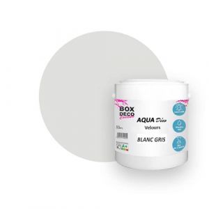 Blanc Gris-Peinture murale acrylique aspect velours Aqua D&eacute;co - 2,5L