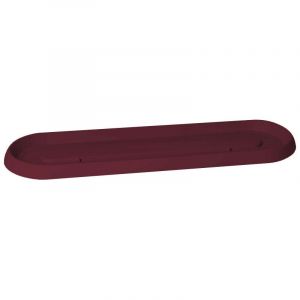 Image de Eda Plastiques Soucoupe Plateau pour Jardini&egrave;re Basse Osaka - 69,1 x 22 x H.2,9 cm - Rouge Bourgogne