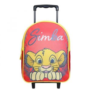 BAGTROTTER Sac à Dos à roulettes 31 cm Disney Le Roi Lion Simba Rouge