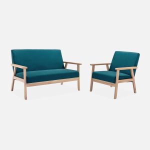 Alice's Garden Banquette et fauteuil 3 places bois et tissu