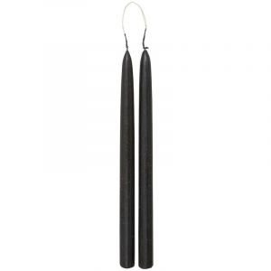 Atmosphera Cr&eacute;ateur d'int&eacute;rieur - Lot de 2 Bougies B&acirc;ton Hugo 30cm Noir