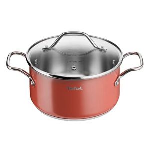 Image de Tefal Faitout 20 cm, Couvercle verre, Induction, Four, Acier inoxydable, Bords verseurs, Graduations intérieures, Sensation B9234404