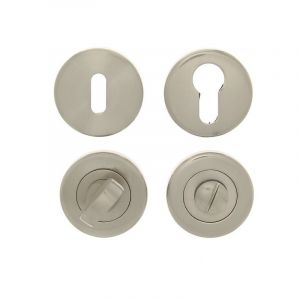 Rosaces pour poignées lazare et balard paire de rosaces clé l lazare nickel mat 1 pièce(s) - cadap