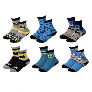 Chaussettes Enfant Licence Comics Superhéros Fantaisie -Assortiment Modèles Photos Selon Arrivages- Pack De 6 Paires Garçon