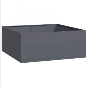 VidaXL Jardinière anthracite 100x100x40 cm acier