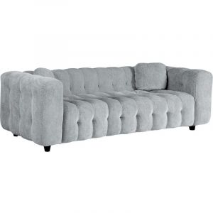 Habitat et Jardin Canapé droit en tissu chenille "Vendome" - 3 places - Gris