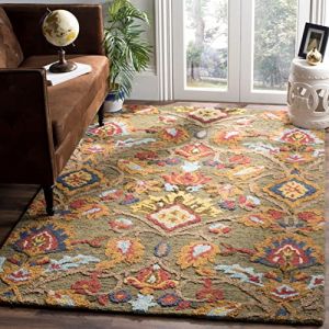 Safavieh Tapis Contemporain pour Salon, Salle à Manger, Chambre à Coucher - Blossum Collection, Tapis à Poil Court, Multi, 91 x 91 cm