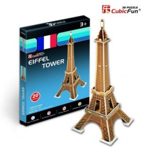 CubicFun Puzzle 3D Série Mini - France, Paris : Tour Eiffel (Difficulté 2/8)