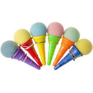 Latin Percussion LG- Bilboquet Ice Cream Mélange de Boules de Glace 12 cm Chapeaux, Masques et Accessoires de fête, li4007, Moyen