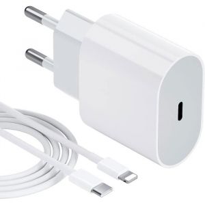 Chargeur Rapide Iphone 20w Avec Cable 1m, Chargeur Iphone Rapide Usb C Rapide Chargeurs Rapide Iphone Secteur Chargeur Rapide [730]
