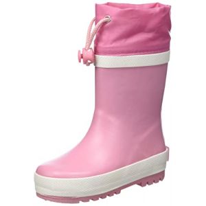 Playshoes Bottes en caoutchouc avec cordon de serrage Sabots Mixte Enfant, Rose, 34/35 EU
