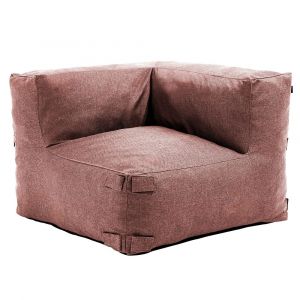 Oviala Fauteuil d'angle pour canapé modulable terracotta