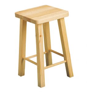 Image de Tabouret bois L x l x h 27 x 27 x 45 cm