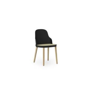 Normann Copenhagen Chaise Allez Molded assise osier chêne - Park Green Noir