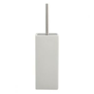 MSV Brosse Wc avec support Ceramique & Acier MAHE Blanc & Inox