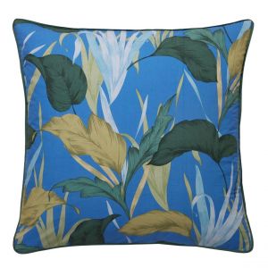 Taie d'oreiller percale de coton BRUME D'ASIE - bleu