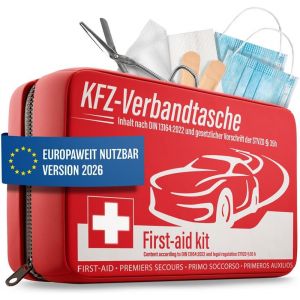 Trousse de secours Hero pour voiture - Valable en Europe - Trousse de secours selon la norme actuelle 2026