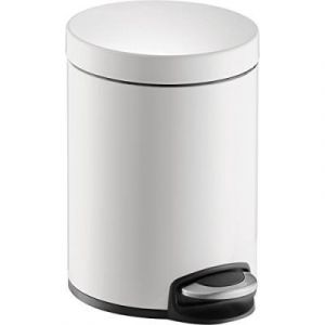 Helit H2403405 Métal-Tretabfallbehälter Classic Blanc 5 L