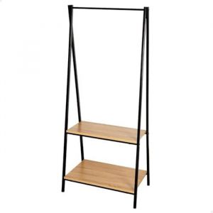 Porte-manteau sur pied - AKTIVE - 18430 MAX - 2 étagères de rangement - Design industriel - 64 x 40 x 150 cm