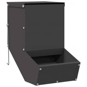 VidaXL Distributeur Pour Lapins Noir 17.5 X 26 X 28.5 Cm
