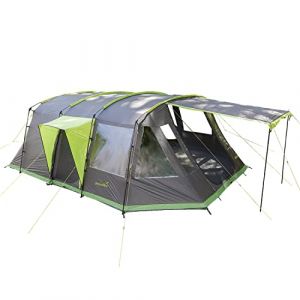 Skandika Nordland 4 - Tente familiale Tunnel - 4 Personnes - 580 x 320 cm - Tapis de Sol Cousu